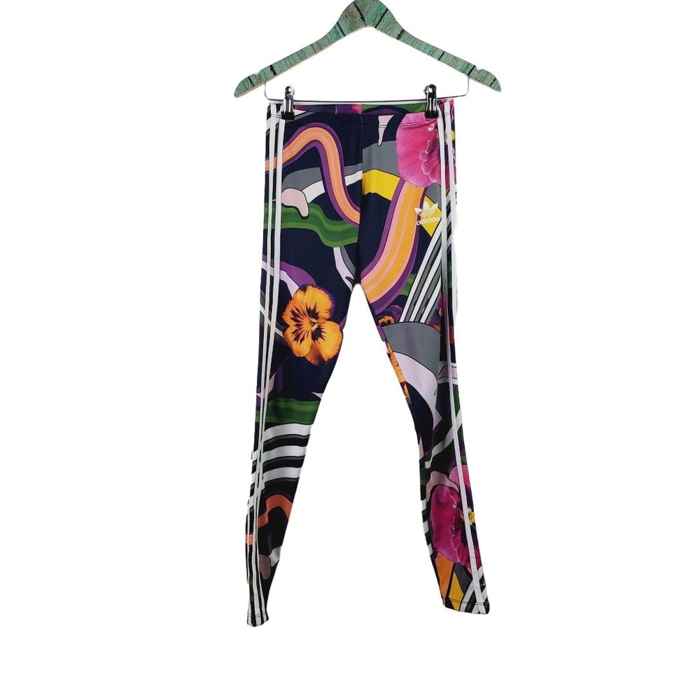 Adidas Die Marke Mit Den 3 Streifen Multicolored Farm Floral Burst Leggings XS